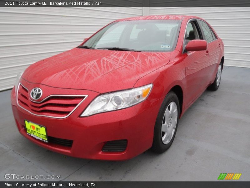 Barcelona Red Metallic / Ash 2011 Toyota Camry LE