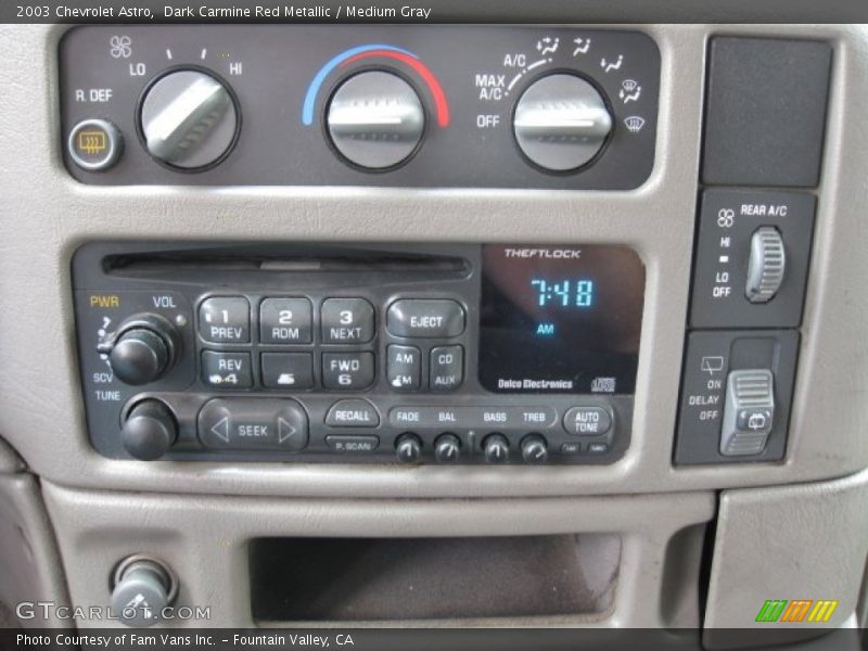 Dark Carmine Red Metallic / Medium Gray 2003 Chevrolet Astro