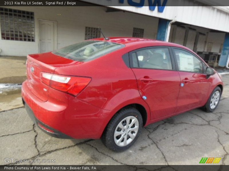 Signal Red / Beige 2013 Kia Rio LX Sedan