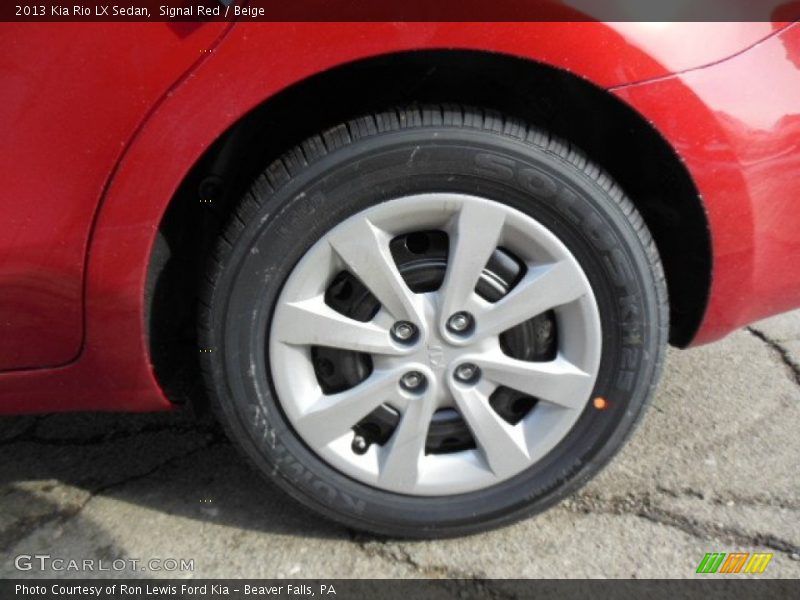 Signal Red / Beige 2013 Kia Rio LX Sedan