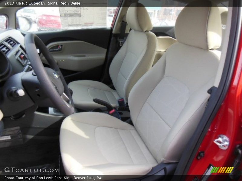 Signal Red / Beige 2013 Kia Rio LX Sedan