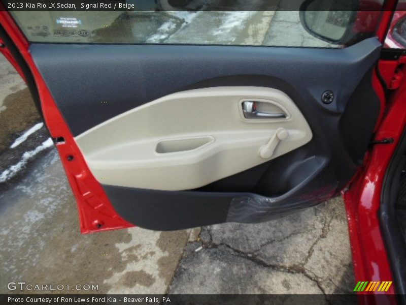 Signal Red / Beige 2013 Kia Rio LX Sedan