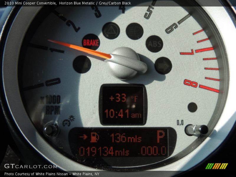 Horizon Blue Metallic / Grey/Carbon Black 2010 Mini Cooper Convertible