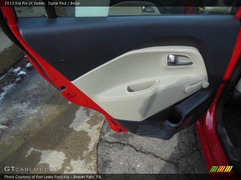 Signal Red / Beige 2013 Kia Rio LX Sedan