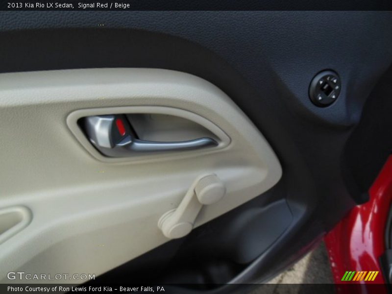 Signal Red / Beige 2013 Kia Rio LX Sedan