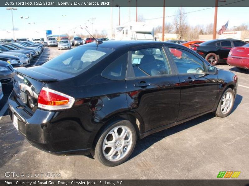 Ebony Black / Charcoal Black 2009 Ford Focus SES Sedan