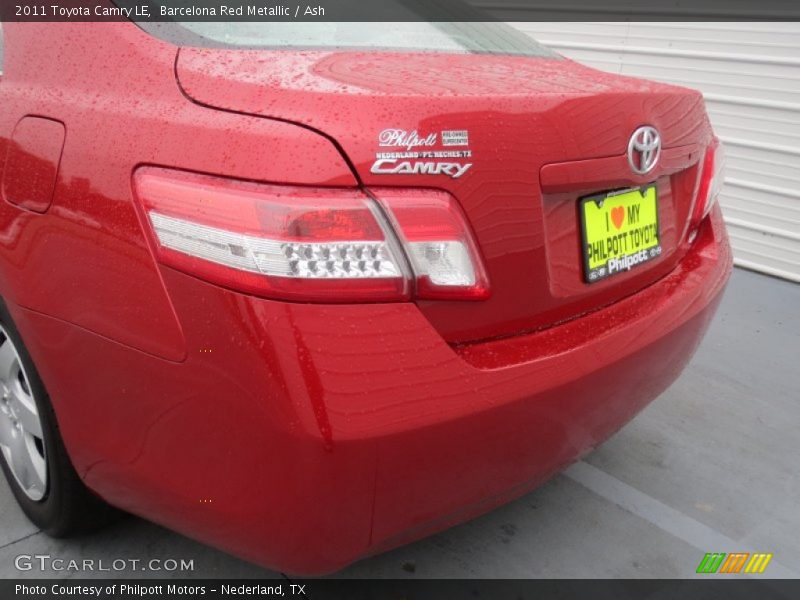 Barcelona Red Metallic / Ash 2011 Toyota Camry LE