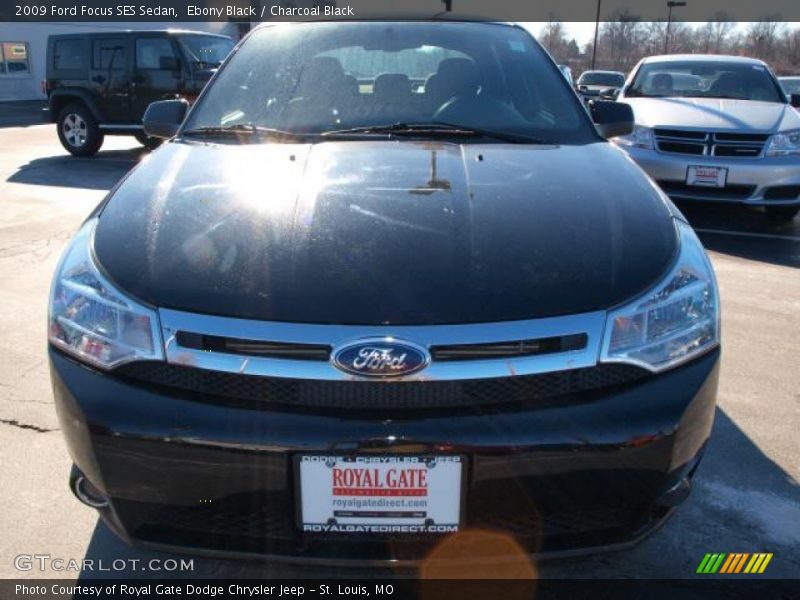 Ebony Black / Charcoal Black 2009 Ford Focus SES Sedan