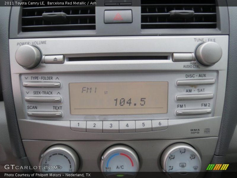Barcelona Red Metallic / Ash 2011 Toyota Camry LE