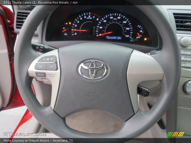 Barcelona Red Metallic / Ash 2011 Toyota Camry LE