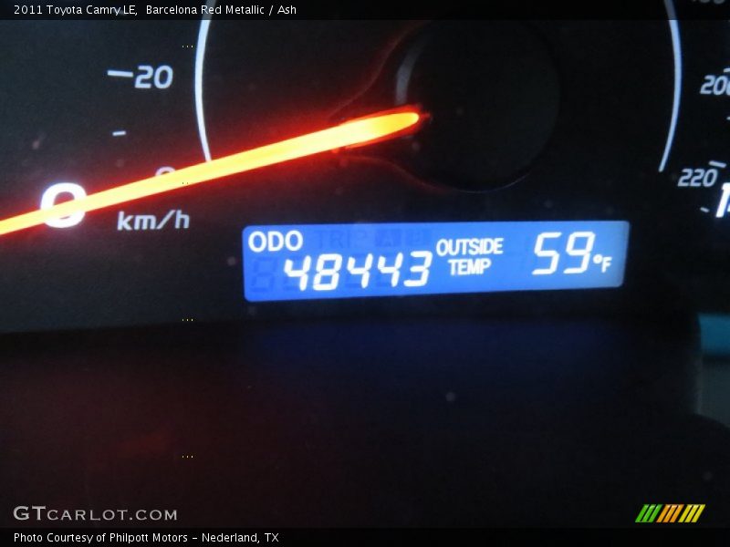 Barcelona Red Metallic / Ash 2011 Toyota Camry LE