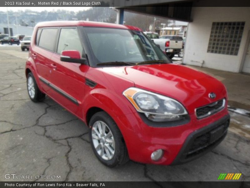 Molten Red / Black Soul Logo Cloth 2013 Kia Soul +