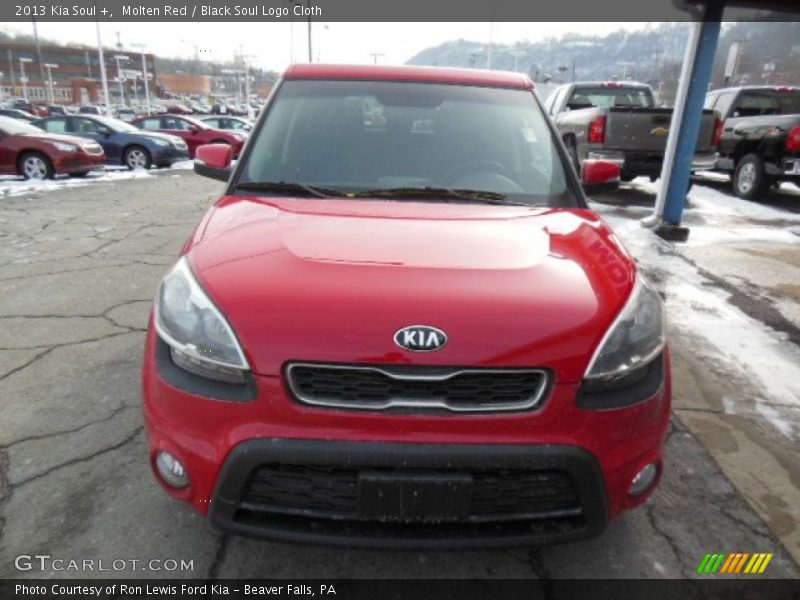 Molten Red / Black Soul Logo Cloth 2013 Kia Soul +