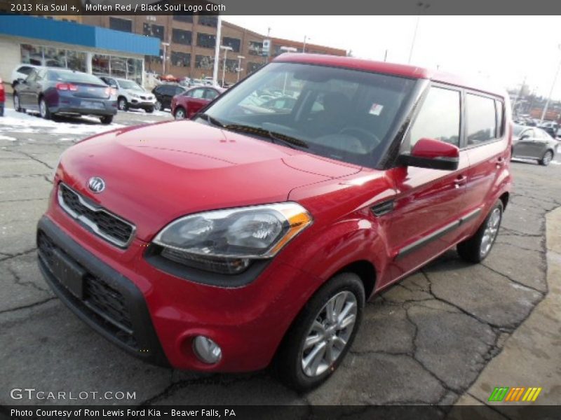 Molten Red / Black Soul Logo Cloth 2013 Kia Soul +