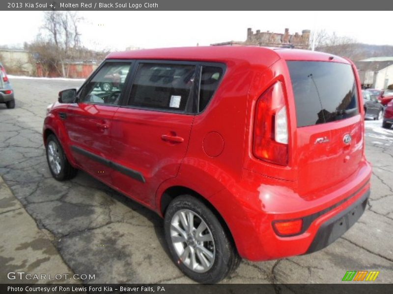 Molten Red / Black Soul Logo Cloth 2013 Kia Soul +