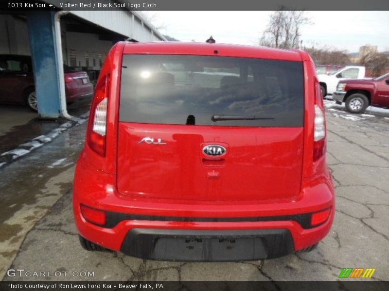 Molten Red / Black Soul Logo Cloth 2013 Kia Soul +