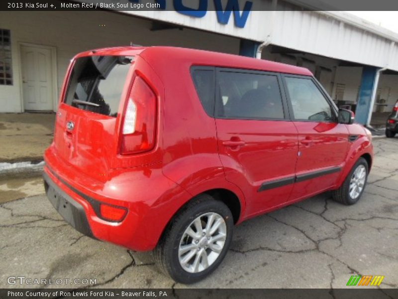 Molten Red / Black Soul Logo Cloth 2013 Kia Soul +