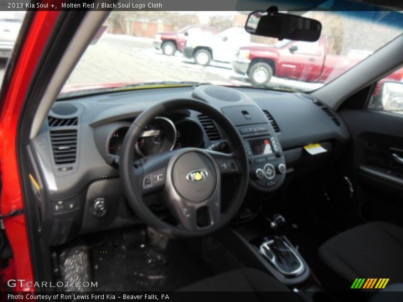 Molten Red / Black Soul Logo Cloth 2013 Kia Soul +