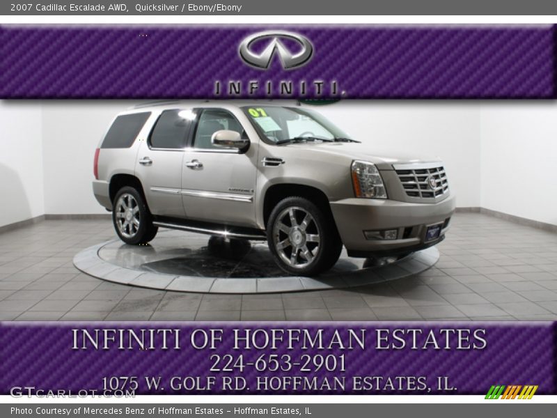 Quicksilver / Ebony/Ebony 2007 Cadillac Escalade AWD
