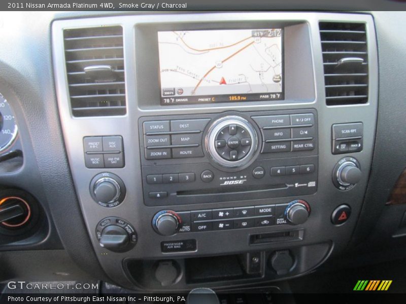 Controls of 2011 Armada Platinum 4WD
