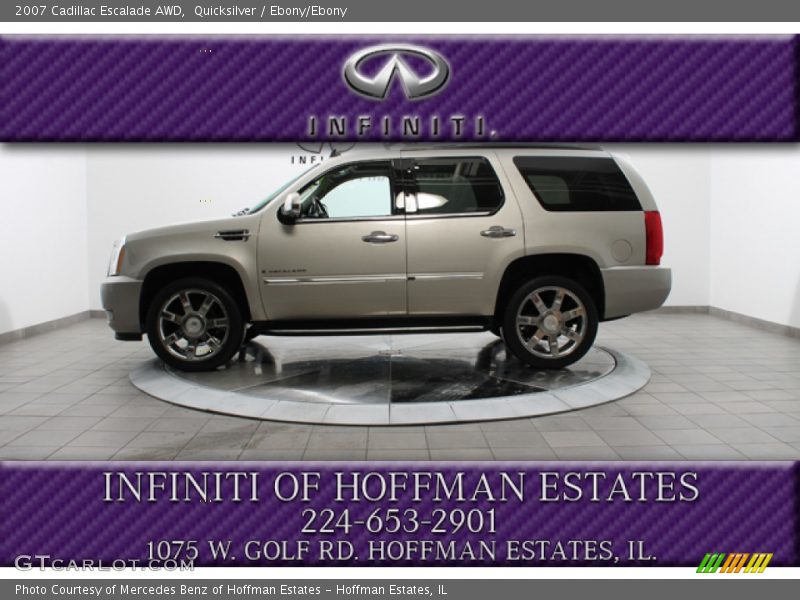 Quicksilver / Ebony/Ebony 2007 Cadillac Escalade AWD