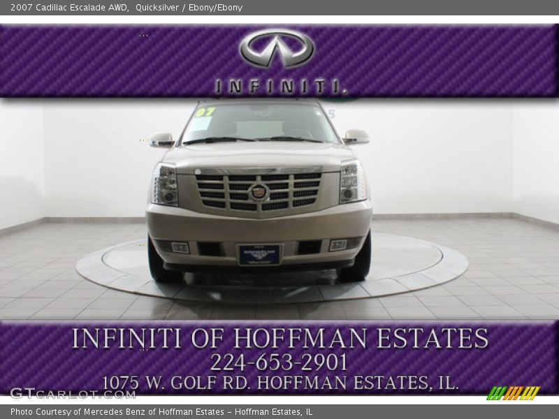 Quicksilver / Ebony/Ebony 2007 Cadillac Escalade AWD