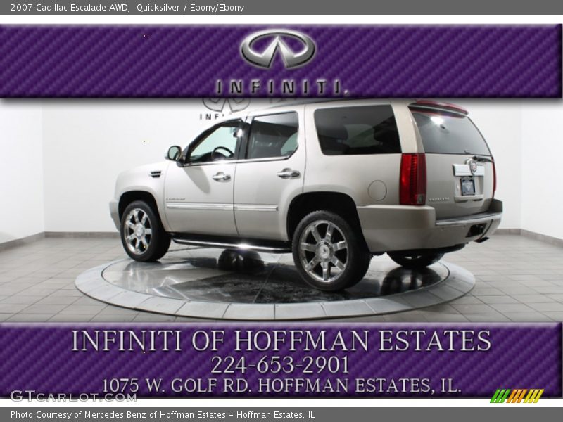 Quicksilver / Ebony/Ebony 2007 Cadillac Escalade AWD