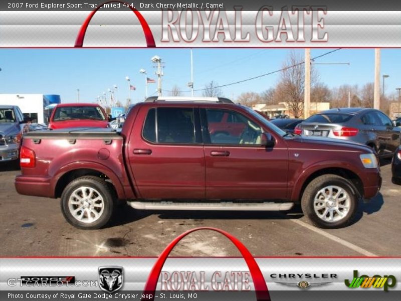 Dark Cherry Metallic / Camel 2007 Ford Explorer Sport Trac Limited 4x4