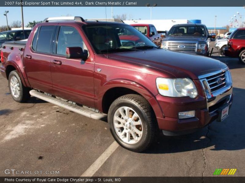 Dark Cherry Metallic / Camel 2007 Ford Explorer Sport Trac Limited 4x4