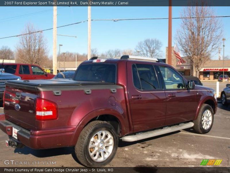 Dark Cherry Metallic / Camel 2007 Ford Explorer Sport Trac Limited 4x4