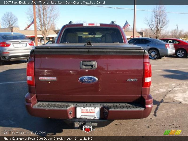 Dark Cherry Metallic / Camel 2007 Ford Explorer Sport Trac Limited 4x4