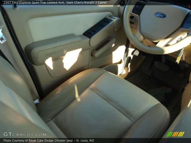 Dark Cherry Metallic / Camel 2007 Ford Explorer Sport Trac Limited 4x4