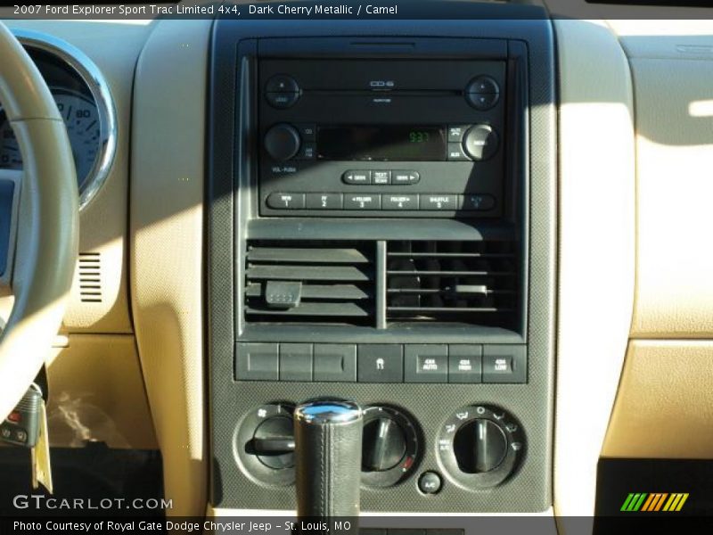 Dark Cherry Metallic / Camel 2007 Ford Explorer Sport Trac Limited 4x4