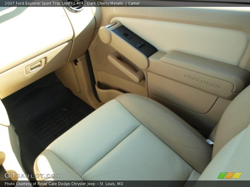 Dark Cherry Metallic / Camel 2007 Ford Explorer Sport Trac Limited 4x4
