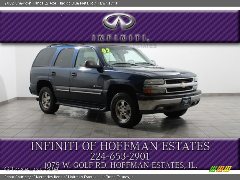 Indigo Blue Metallic / Tan/Neutral 2002 Chevrolet Tahoe LS 4x4