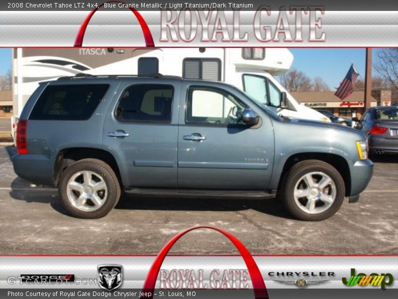 Blue Granite Metallic / Light Titanium/Dark Titanium 2008 Chevrolet Tahoe LTZ 4x4