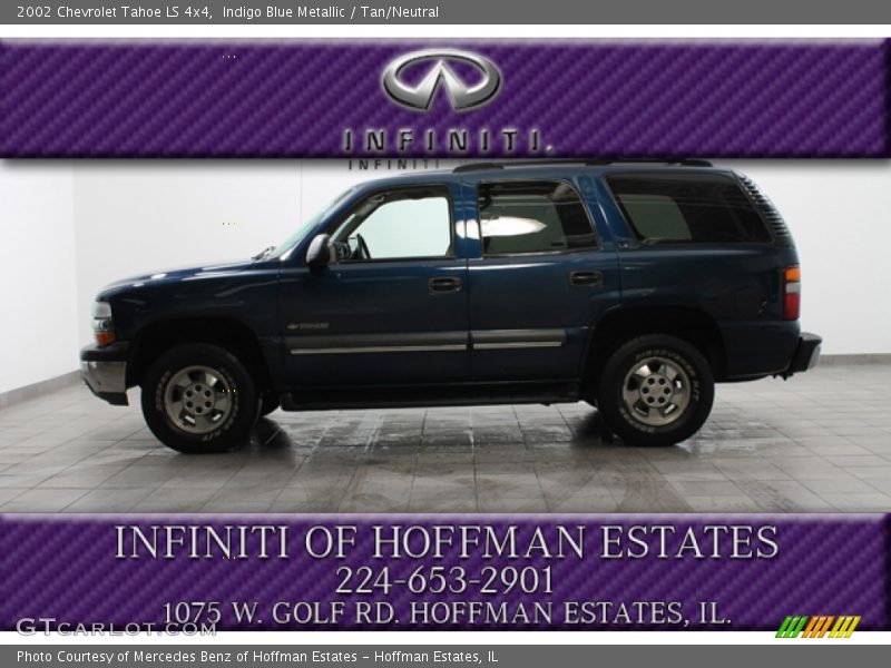 Indigo Blue Metallic / Tan/Neutral 2002 Chevrolet Tahoe LS 4x4