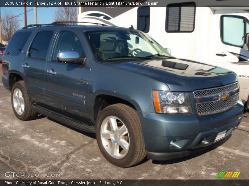Blue Granite Metallic / Light Titanium/Dark Titanium 2008 Chevrolet Tahoe LTZ 4x4