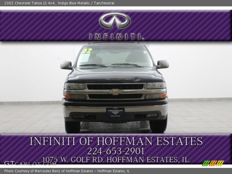 Indigo Blue Metallic / Tan/Neutral 2002 Chevrolet Tahoe LS 4x4