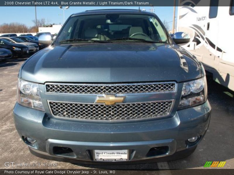 Blue Granite Metallic / Light Titanium/Dark Titanium 2008 Chevrolet Tahoe LTZ 4x4