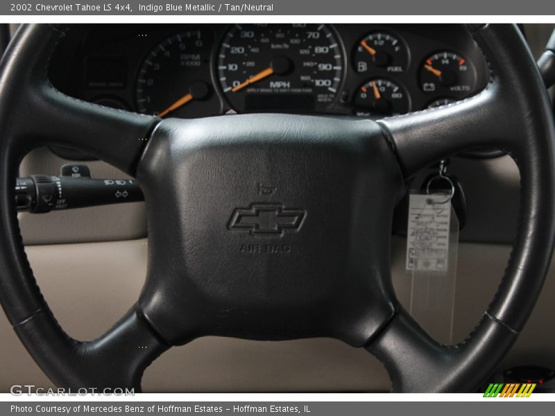 Indigo Blue Metallic / Tan/Neutral 2002 Chevrolet Tahoe LS 4x4