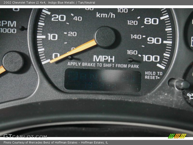 Indigo Blue Metallic / Tan/Neutral 2002 Chevrolet Tahoe LS 4x4