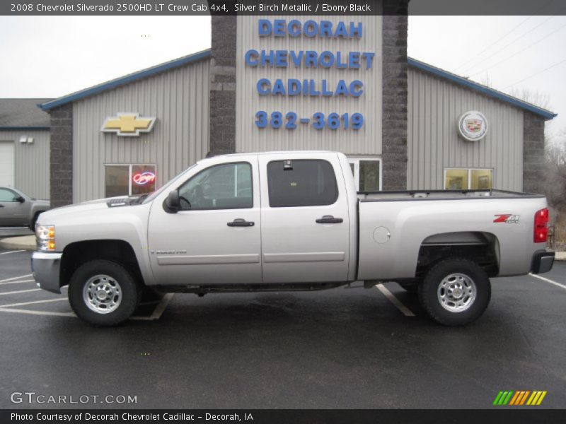 Silver Birch Metallic / Ebony Black 2008 Chevrolet Silverado 2500HD LT Crew Cab 4x4