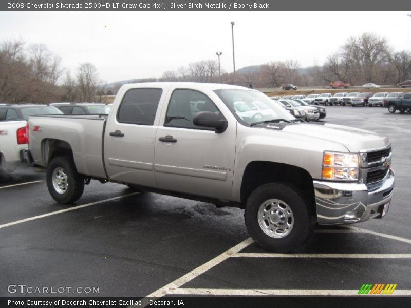 Silver Birch Metallic / Ebony Black 2008 Chevrolet Silverado 2500HD LT Crew Cab 4x4