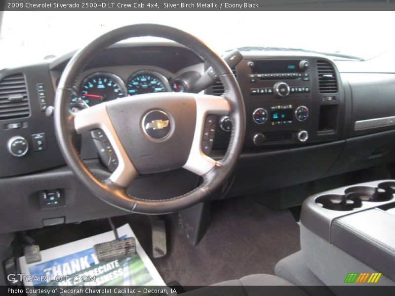 Silver Birch Metallic / Ebony Black 2008 Chevrolet Silverado 2500HD LT Crew Cab 4x4