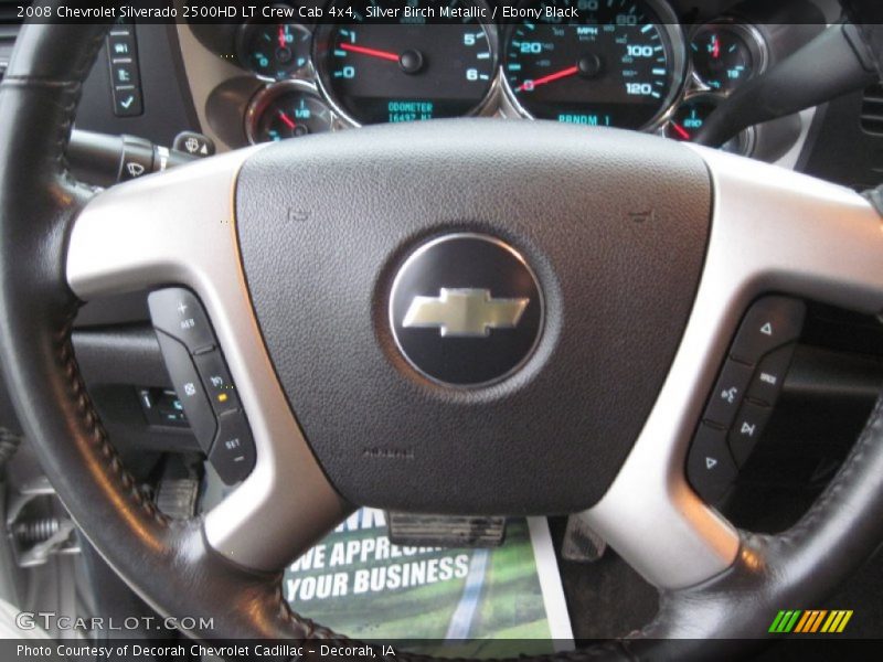 Silver Birch Metallic / Ebony Black 2008 Chevrolet Silverado 2500HD LT Crew Cab 4x4