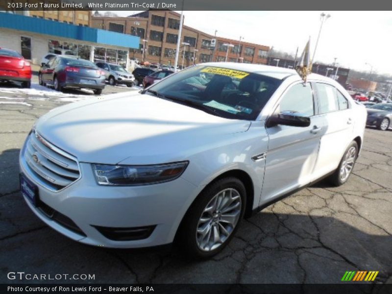 White Platinum Tri-Coat / Dune 2013 Ford Taurus Limited