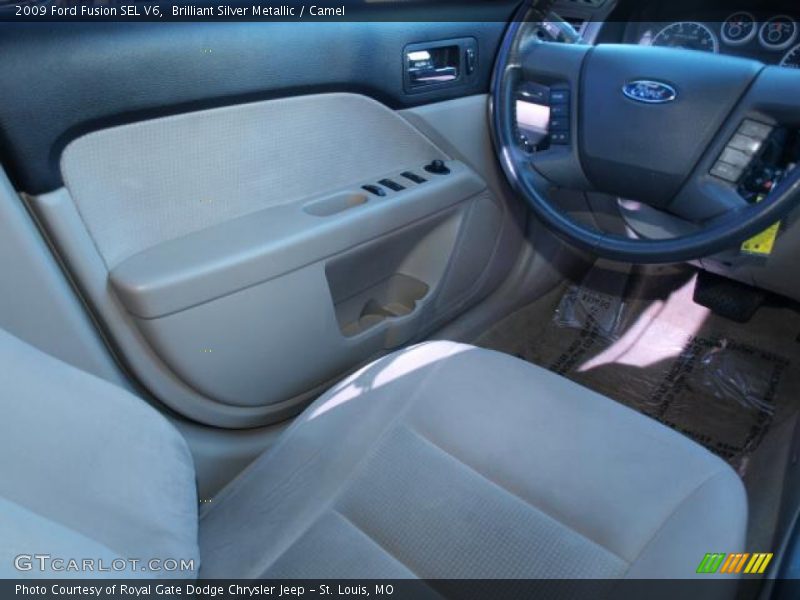 Brilliant Silver Metallic / Camel 2009 Ford Fusion SEL V6