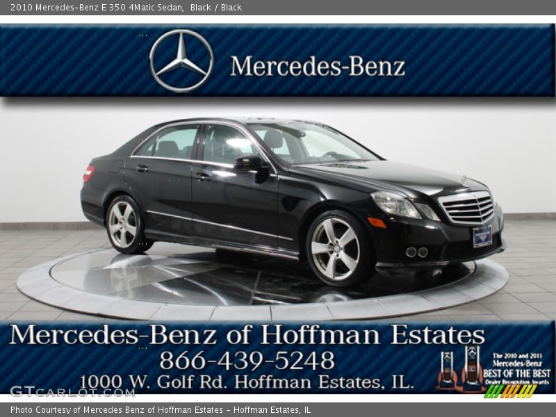 Black / Black 2010 Mercedes-Benz E 350 4Matic Sedan