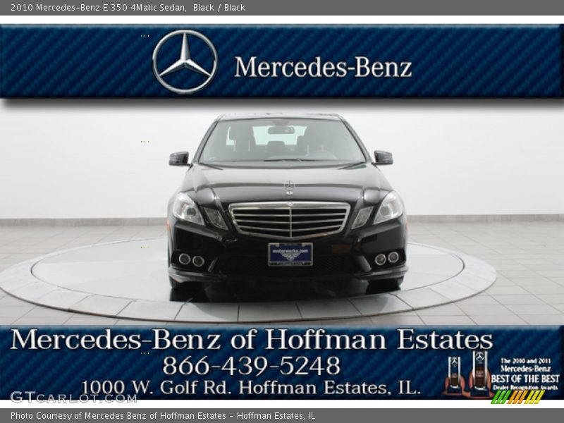 Black / Black 2010 Mercedes-Benz E 350 4Matic Sedan